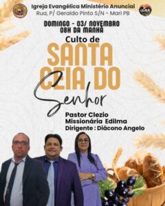 Culto de Santa ceia do SENHOR